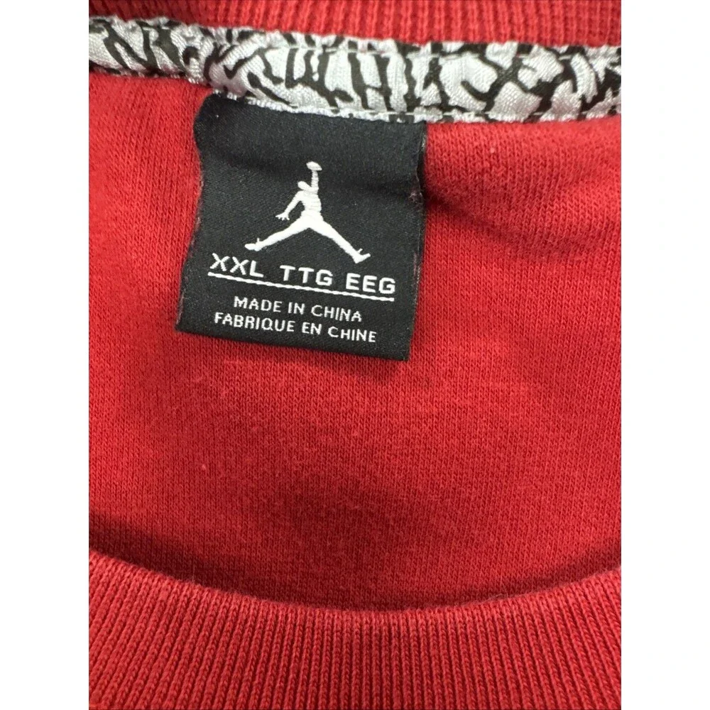 Jordan Jumpman Crewneck Sweatshirt Men's XXL Red Black Fleece Sportswear